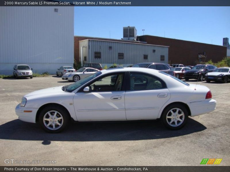 Vibrant White / Medium Parchment 2000 Mercury Sable LS Premium Sedan