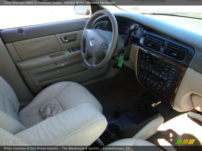Vibrant White / Medium Parchment 2000 Mercury Sable LS Premium Sedan