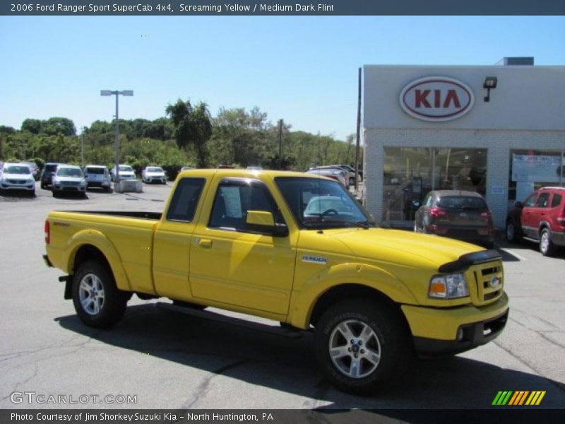 Screaming Yellow / Medium Dark Flint 2006 Ford Ranger Sport SuperCab 4x4