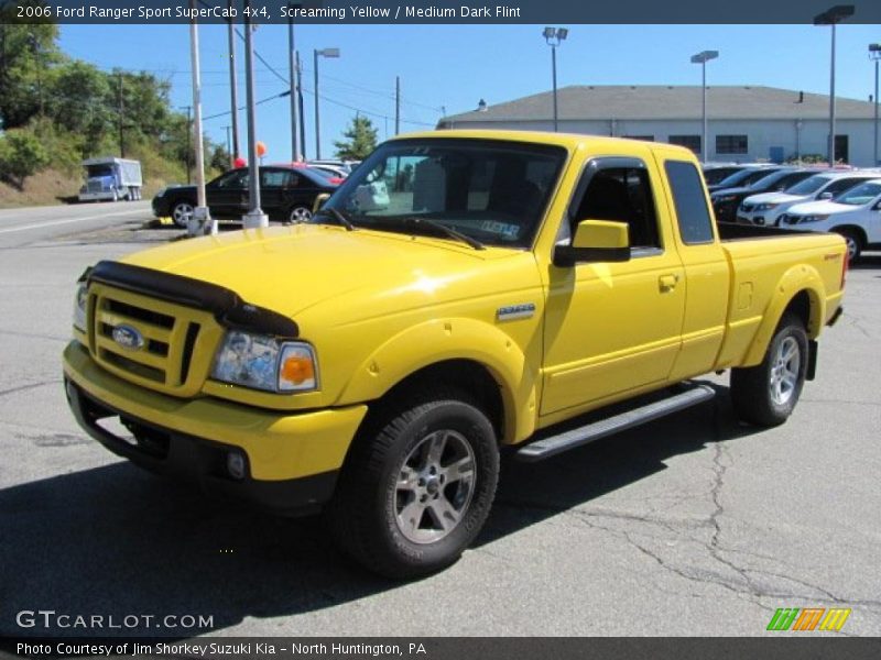 Screaming Yellow / Medium Dark Flint 2006 Ford Ranger Sport SuperCab 4x4
