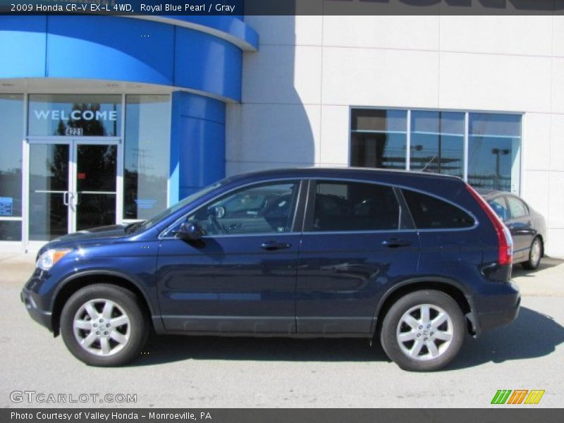 Royal Blue Pearl / Gray 2009 Honda CR-V EX-L 4WD