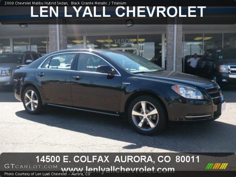 Black Granite Metallic / Titanium 2009 Chevrolet Malibu Hybrid Sedan