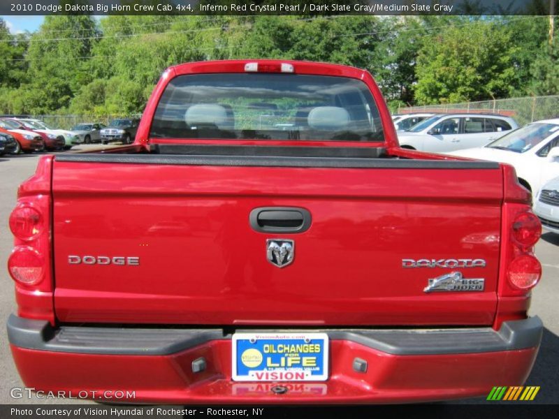 Inferno Red Crystal Pearl / Dark Slate Gray/Medium Slate Gray 2010 Dodge Dakota Big Horn Crew Cab 4x4