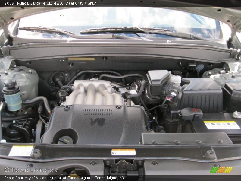 Steel Gray / Gray 2009 Hyundai Santa Fe GLS 4WD