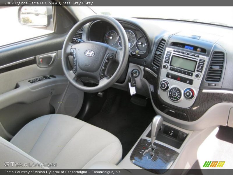 Steel Gray / Gray 2009 Hyundai Santa Fe GLS 4WD
