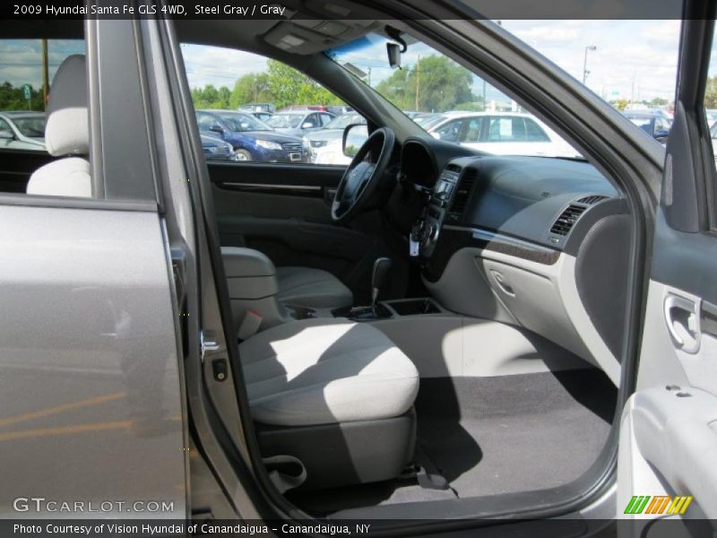 Steel Gray / Gray 2009 Hyundai Santa Fe GLS 4WD