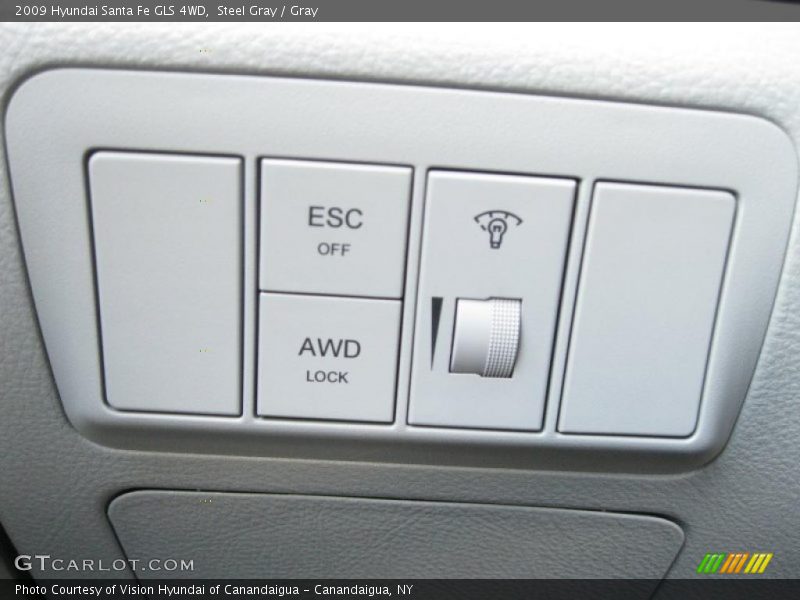 Steel Gray / Gray 2009 Hyundai Santa Fe GLS 4WD