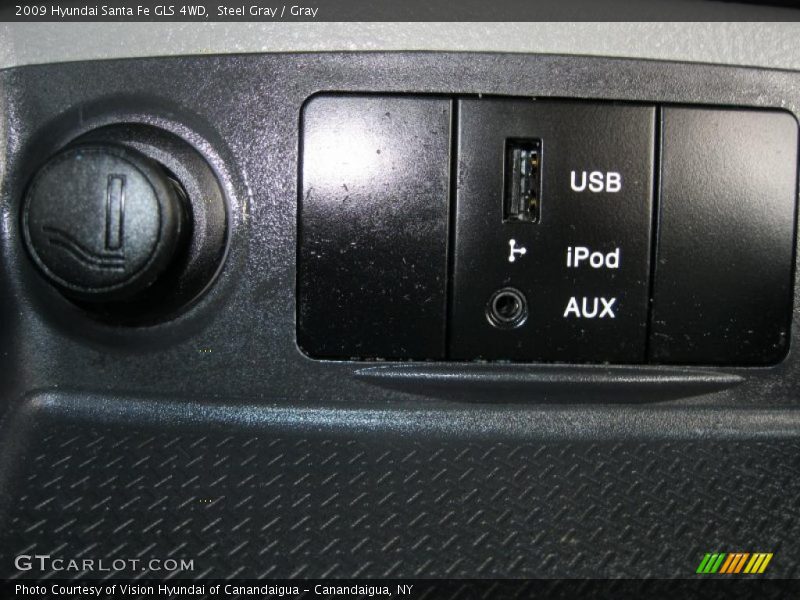 Steel Gray / Gray 2009 Hyundai Santa Fe GLS 4WD