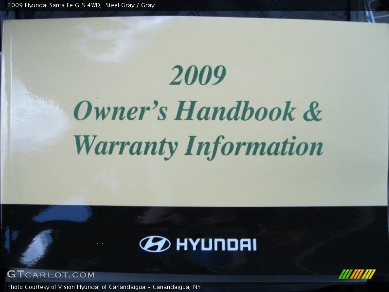 Steel Gray / Gray 2009 Hyundai Santa Fe GLS 4WD