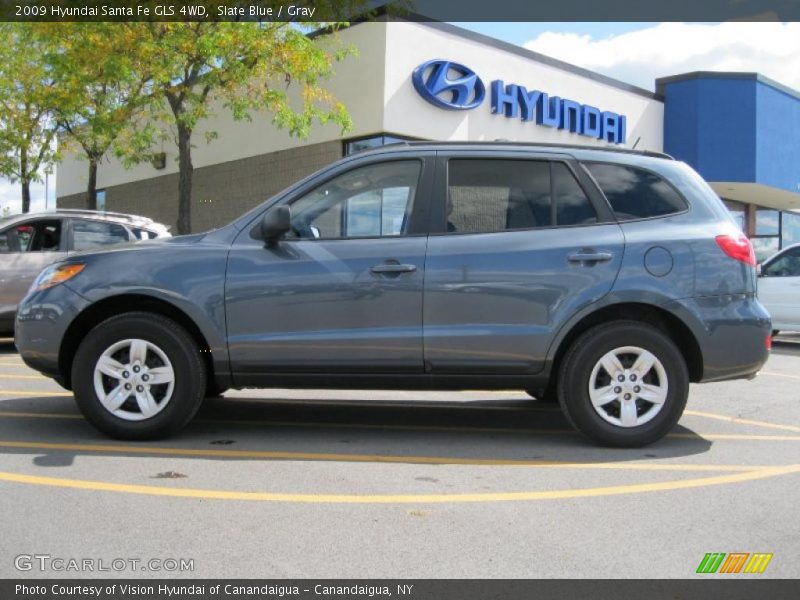 Slate Blue / Gray 2009 Hyundai Santa Fe GLS 4WD