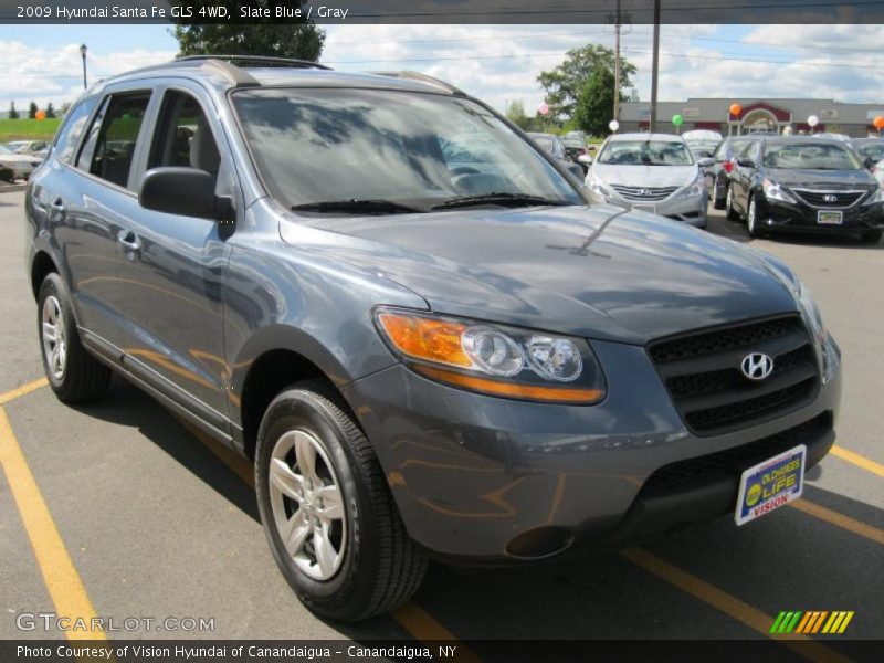 Slate Blue / Gray 2009 Hyundai Santa Fe GLS 4WD