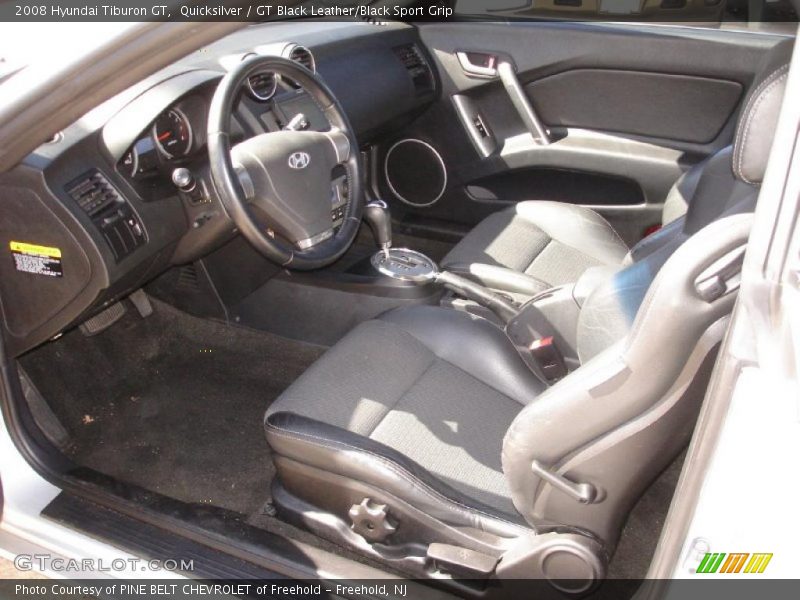 Quicksilver / GT Black Leather/Black Sport Grip 2008 Hyundai Tiburon GT