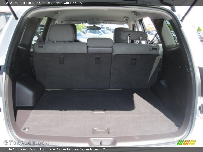 Pearl White / Gray 2010 Hyundai Santa Fe GLS 4WD