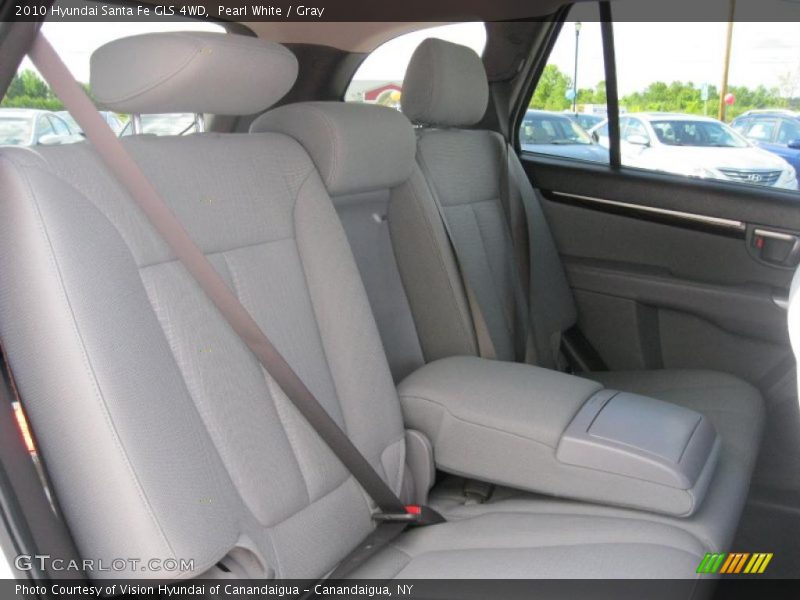 Pearl White / Gray 2010 Hyundai Santa Fe GLS 4WD