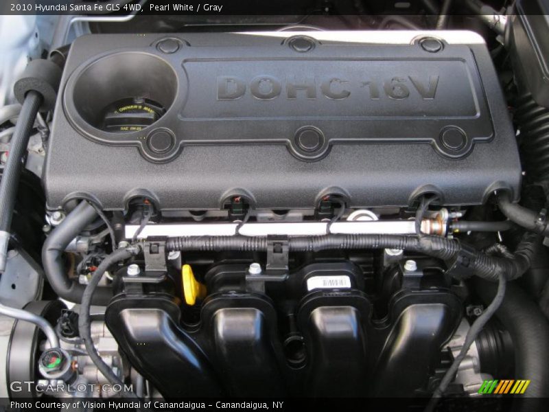 Pearl White / Gray 2010 Hyundai Santa Fe GLS 4WD