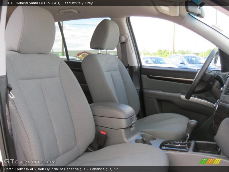 Pearl White / Gray 2010 Hyundai Santa Fe GLS 4WD