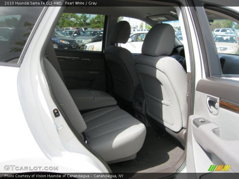 Pearl White / Gray 2010 Hyundai Santa Fe GLS 4WD