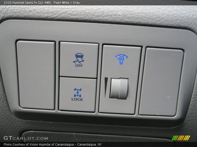 Pearl White / Gray 2010 Hyundai Santa Fe GLS 4WD