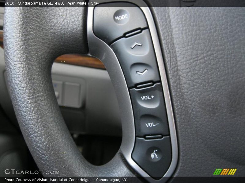 Pearl White / Gray 2010 Hyundai Santa Fe GLS 4WD