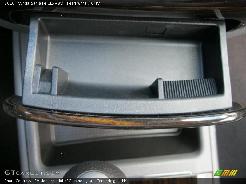 Pearl White / Gray 2010 Hyundai Santa Fe GLS 4WD