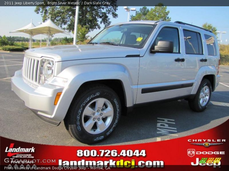 Bright Silver Metallic / Dark Slate Gray 2011 Jeep Liberty Sport