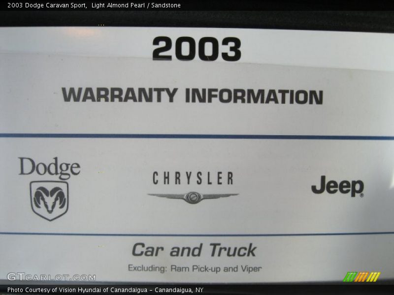 Light Almond Pearl / Sandstone 2003 Dodge Caravan Sport