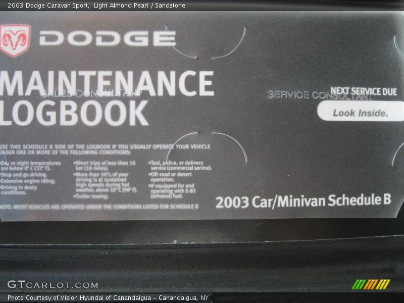 Light Almond Pearl / Sandstone 2003 Dodge Caravan Sport