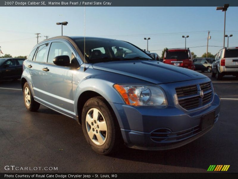 Marine Blue Pearl / Pastel Slate Gray 2007 Dodge Caliber SE