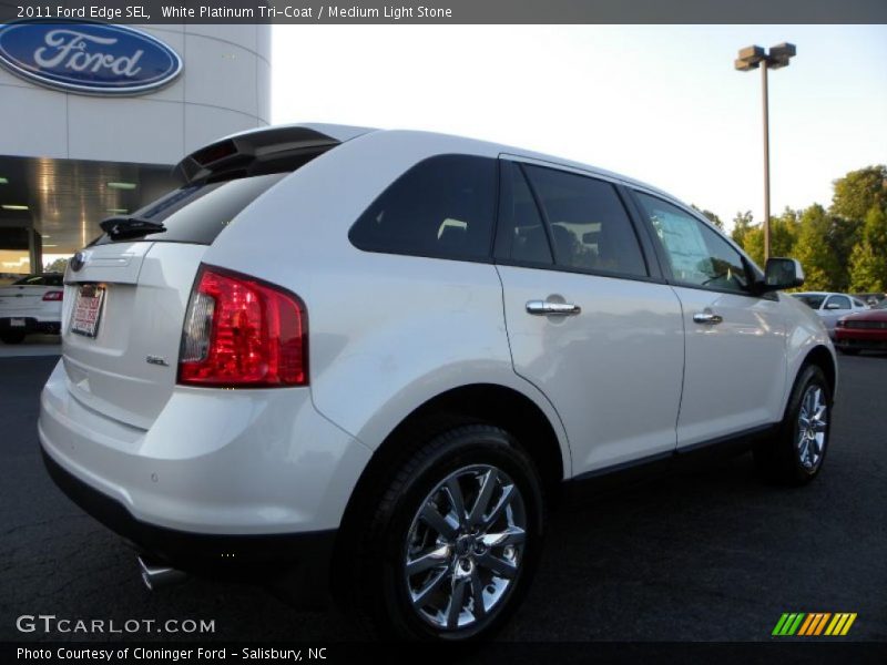 White Platinum Tri-Coat / Medium Light Stone 2011 Ford Edge SEL