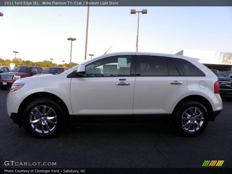 White Platinum Tri-Coat / Medium Light Stone 2011 Ford Edge SEL