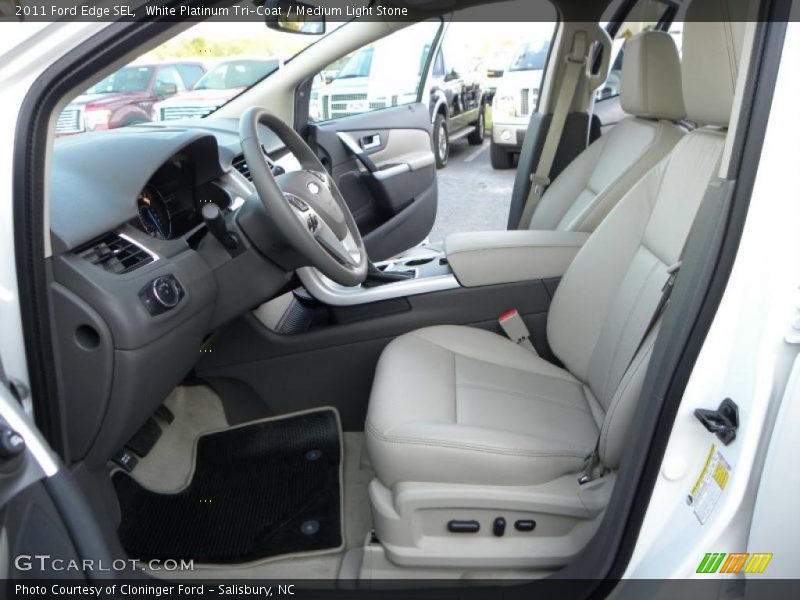 White Platinum Tri-Coat / Medium Light Stone 2011 Ford Edge SEL