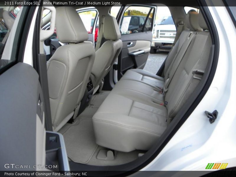 White Platinum Tri-Coat / Medium Light Stone 2011 Ford Edge SEL