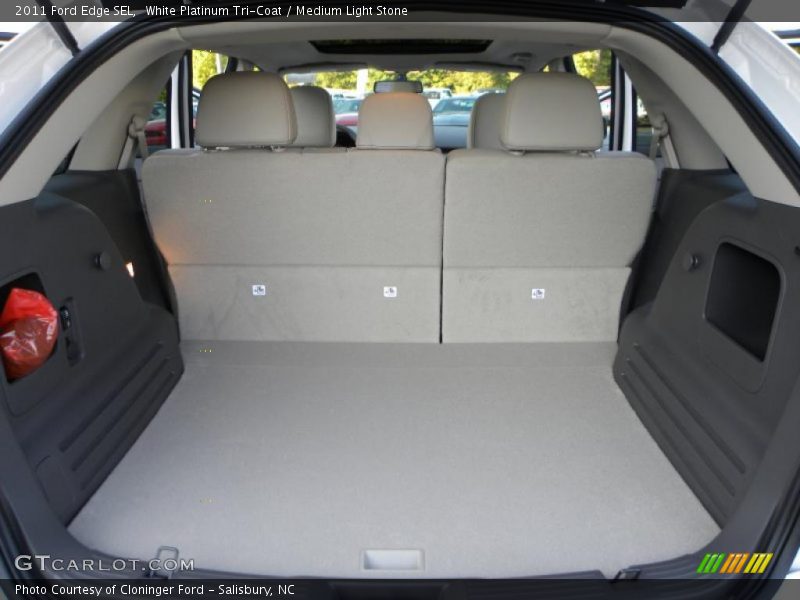 White Platinum Tri-Coat / Medium Light Stone 2011 Ford Edge SEL