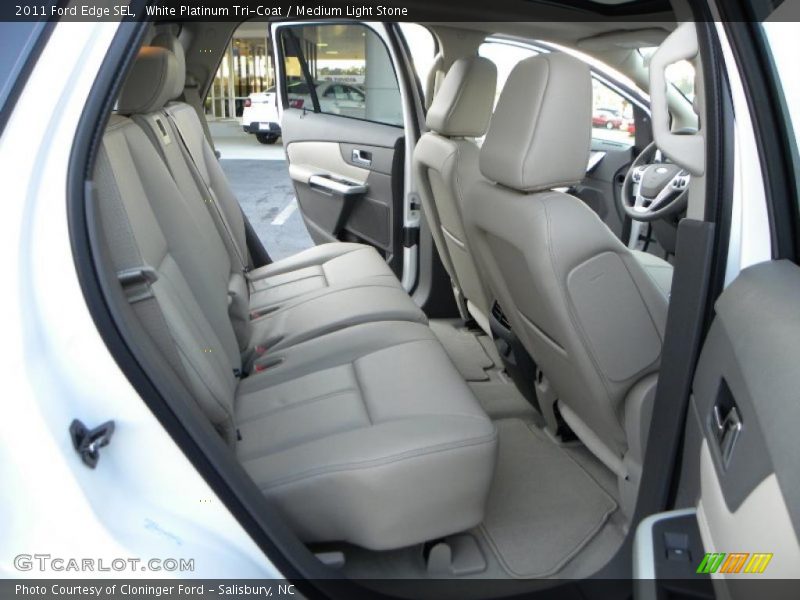White Platinum Tri-Coat / Medium Light Stone 2011 Ford Edge SEL