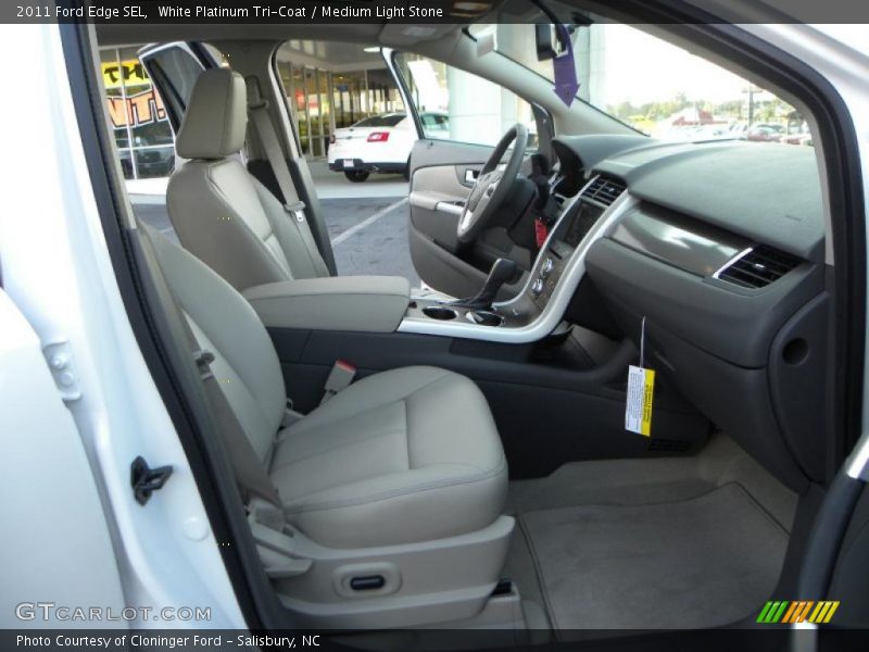 White Platinum Tri-Coat / Medium Light Stone 2011 Ford Edge SEL