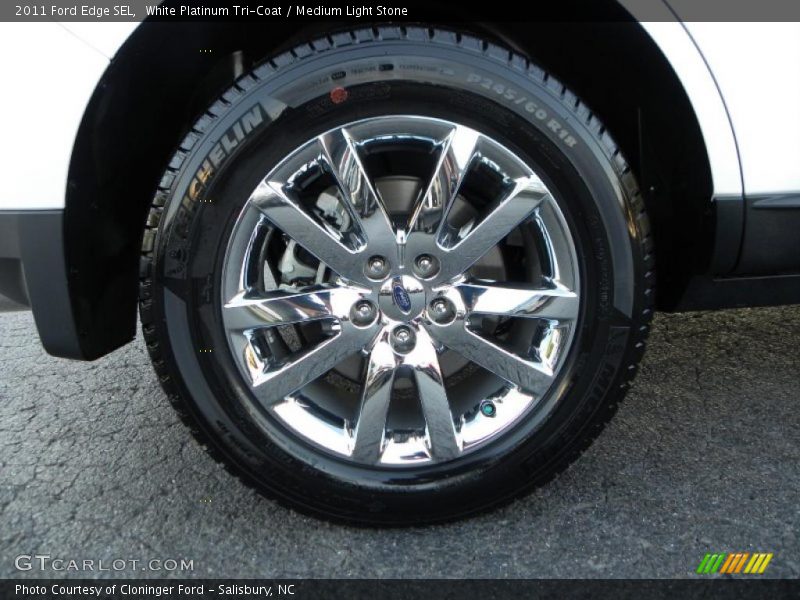 White Platinum Tri-Coat / Medium Light Stone 2011 Ford Edge SEL