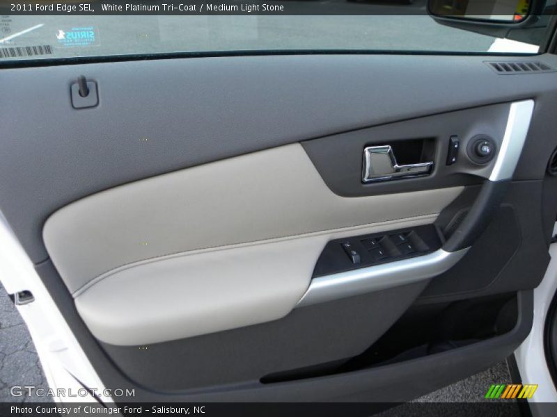 White Platinum Tri-Coat / Medium Light Stone 2011 Ford Edge SEL