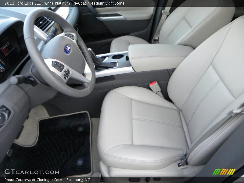 White Platinum Tri-Coat / Medium Light Stone 2011 Ford Edge SEL