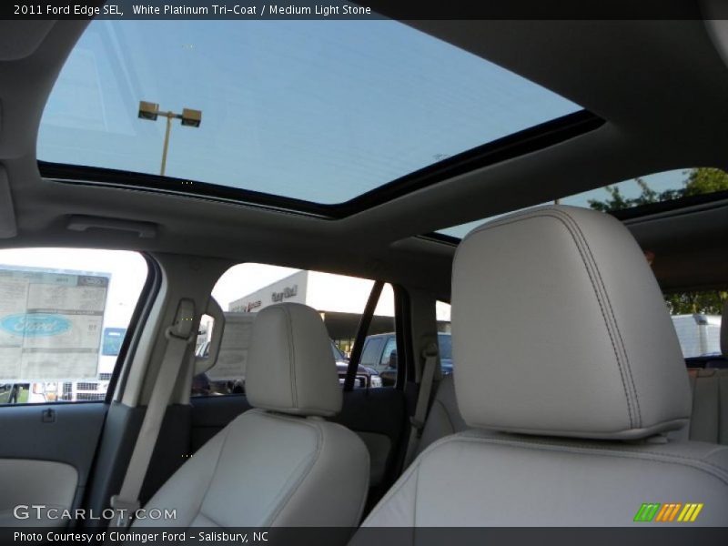 White Platinum Tri-Coat / Medium Light Stone 2011 Ford Edge SEL