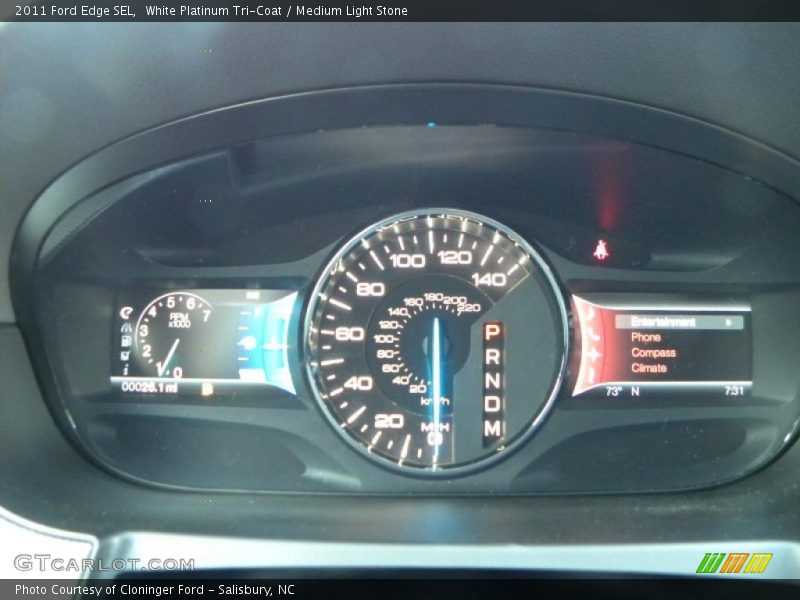 White Platinum Tri-Coat / Medium Light Stone 2011 Ford Edge SEL