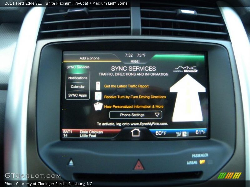 White Platinum Tri-Coat / Medium Light Stone 2011 Ford Edge SEL
