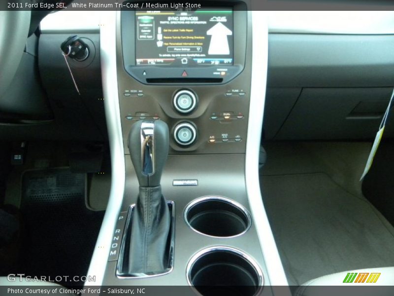 White Platinum Tri-Coat / Medium Light Stone 2011 Ford Edge SEL