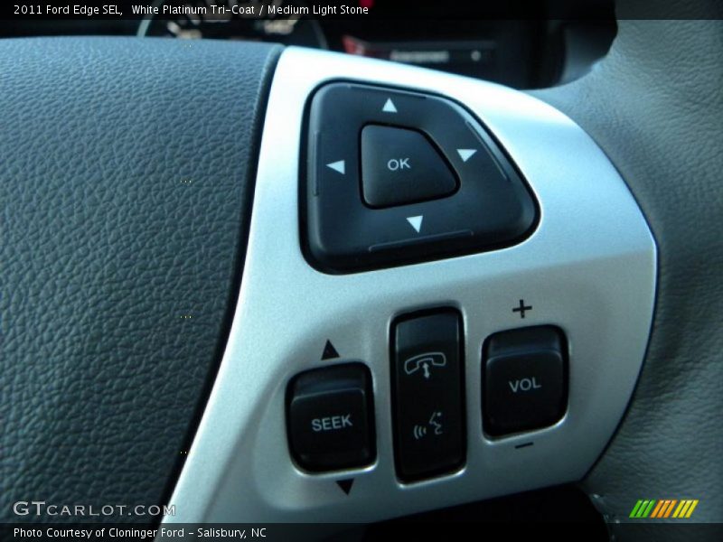 White Platinum Tri-Coat / Medium Light Stone 2011 Ford Edge SEL