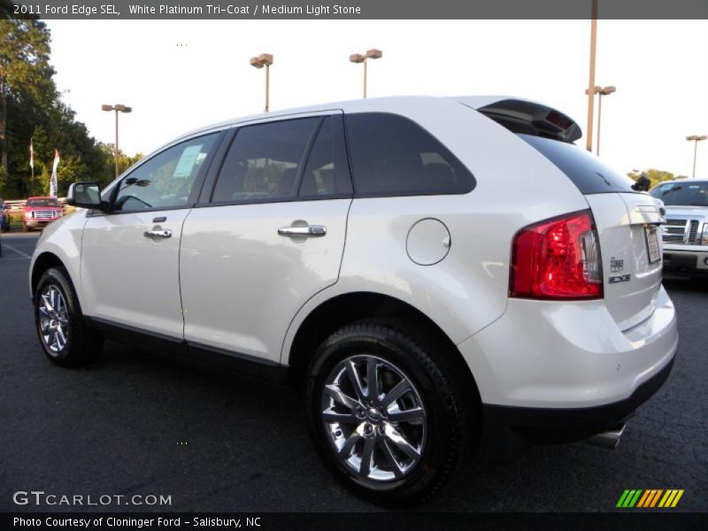 White Platinum Tri-Coat / Medium Light Stone 2011 Ford Edge SEL