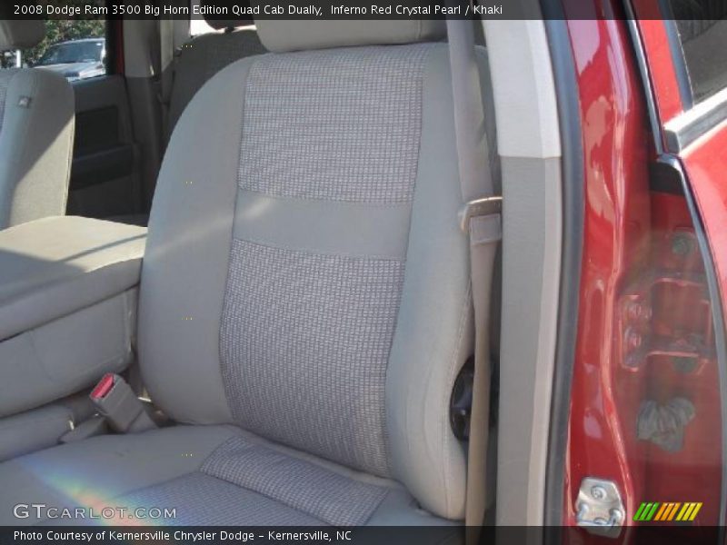 Inferno Red Crystal Pearl / Khaki 2008 Dodge Ram 3500 Big Horn Edition Quad Cab Dually