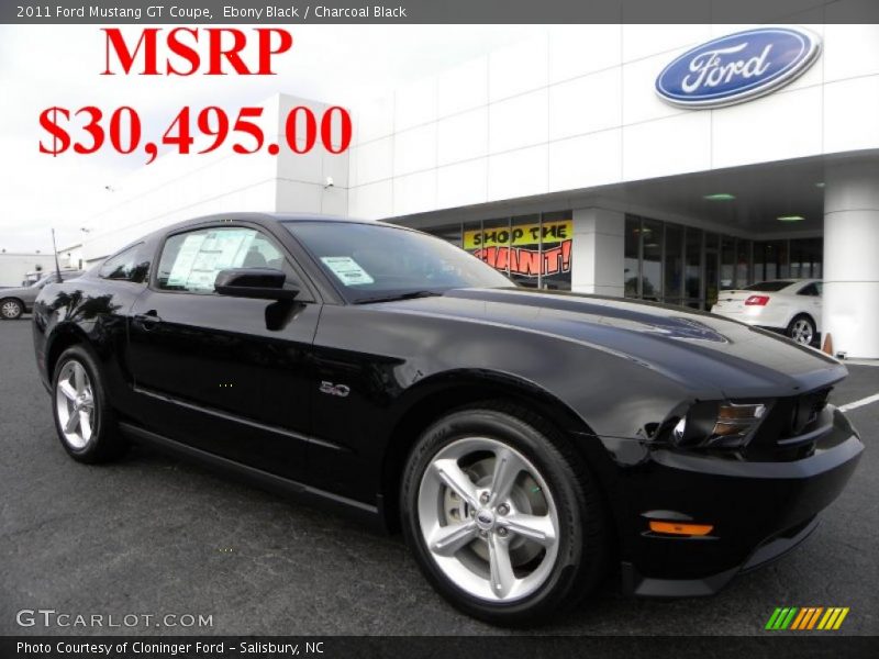 Ebony Black / Charcoal Black 2011 Ford Mustang GT Coupe