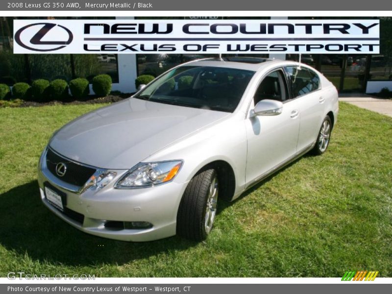 Mercury Metallic / Black 2008 Lexus GS 350 AWD