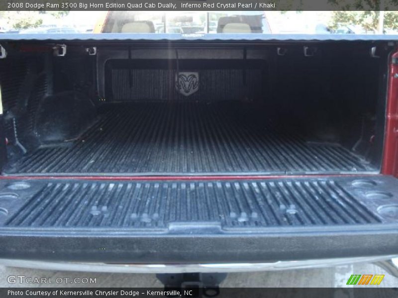 Inferno Red Crystal Pearl / Khaki 2008 Dodge Ram 3500 Big Horn Edition Quad Cab Dually