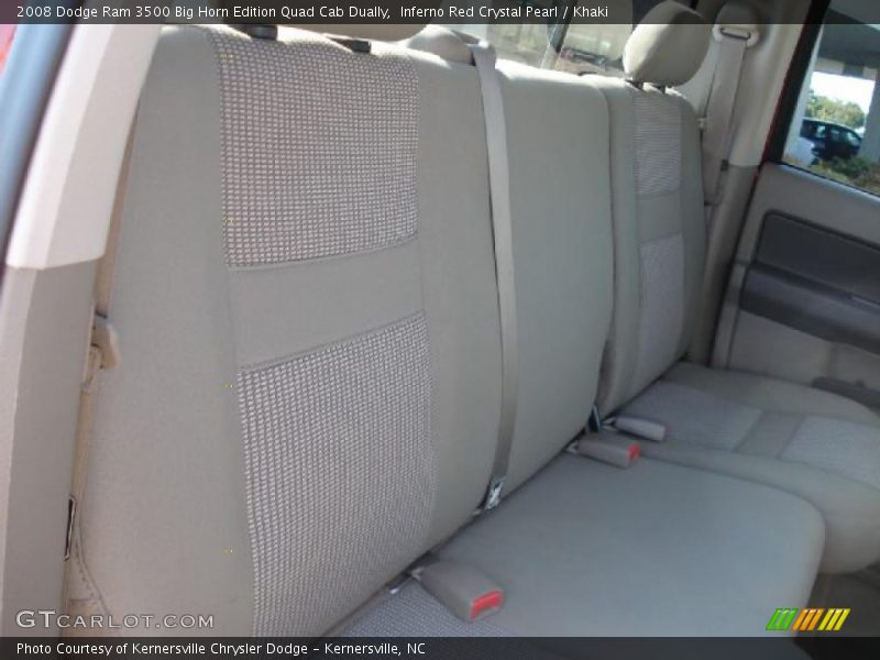 Inferno Red Crystal Pearl / Khaki 2008 Dodge Ram 3500 Big Horn Edition Quad Cab Dually