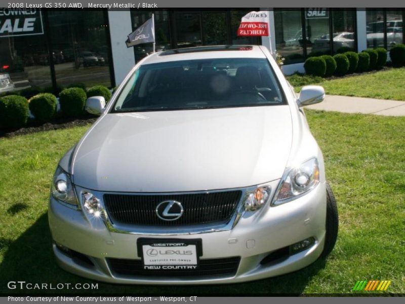 Mercury Metallic / Black 2008 Lexus GS 350 AWD